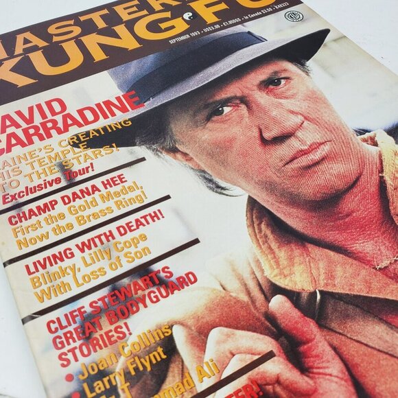 Masters Kung Fu Magazine David Carradine Martial Arts VTG Sept 1993 Unread Stock - Picture 10 of 10